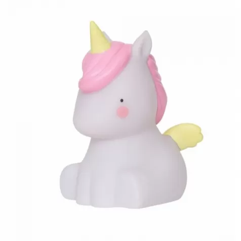 luce notturna led piccola - unicorno bianco e rosa