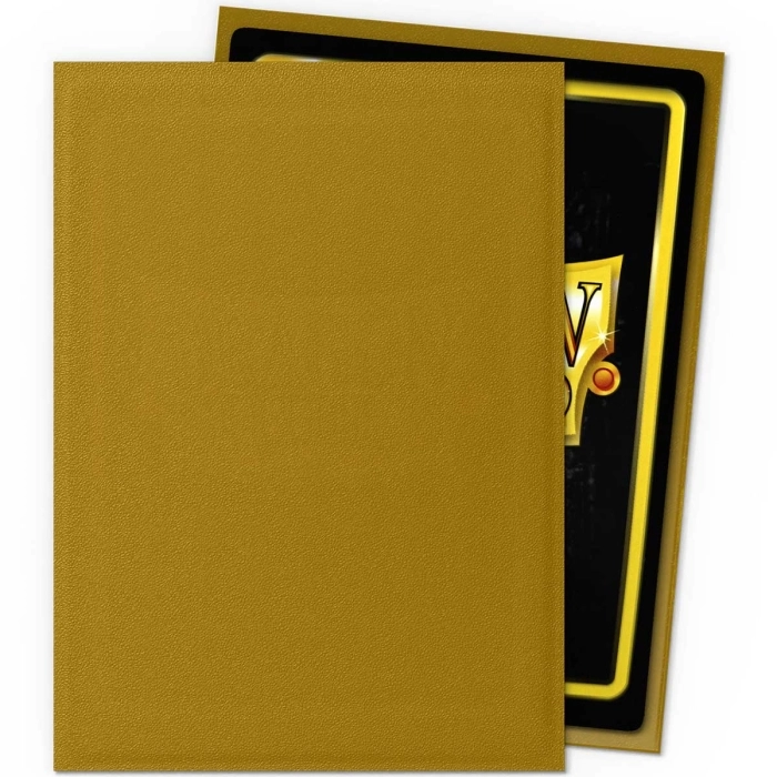 dragon shield standard sleeves - gold matte (100 bustine protettive)