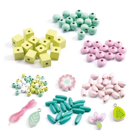 perle di legno - foglie e fiori: 2