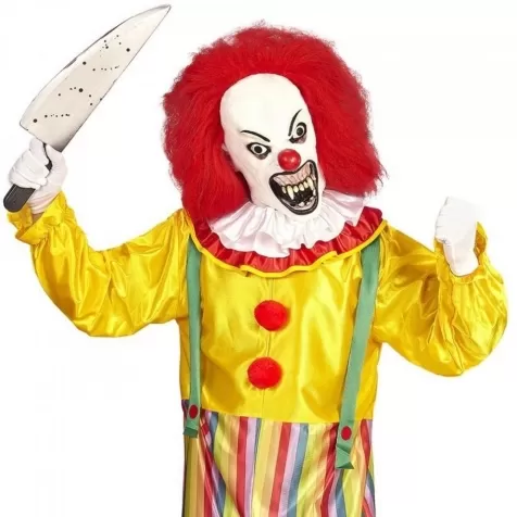 maschera killer clown con parrucca