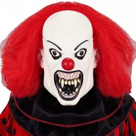 maschera killer clown con parrucca