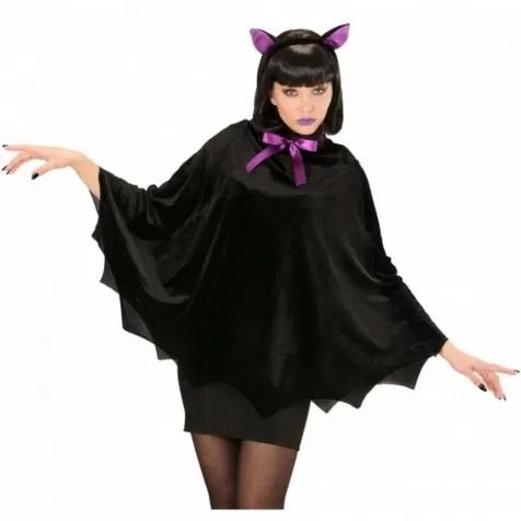 costume pipistrello taglia unica - poncho e orecchie