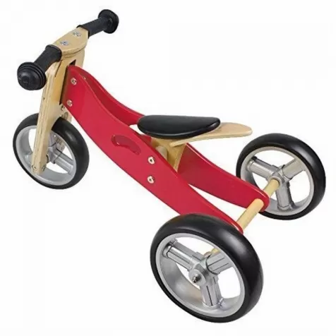 minibike 2 in 1 in legno - rosso