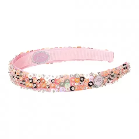 cerchietto ellinie con paillettes rosa