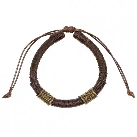 braccialetto brian regolabile marrone