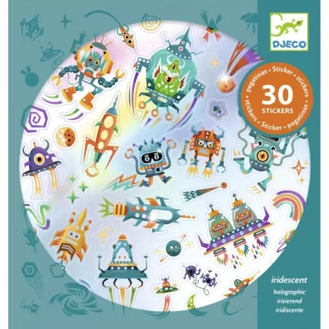 tra le galassie - 30 sticker iridescenti
