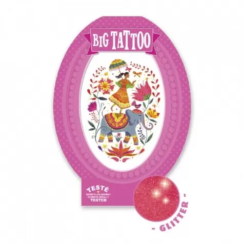 rose india - tatuaggio glitter