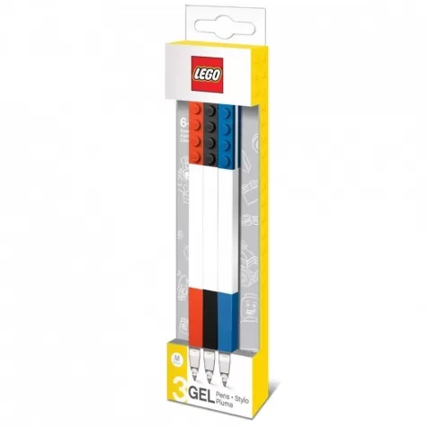 penna gel - set 3 pezzi rosso blu nero