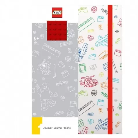 quaderno a5 a righe con mattoncino rosso 4x4