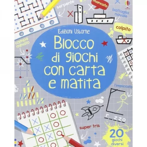 blocco di giochi con carta e matita