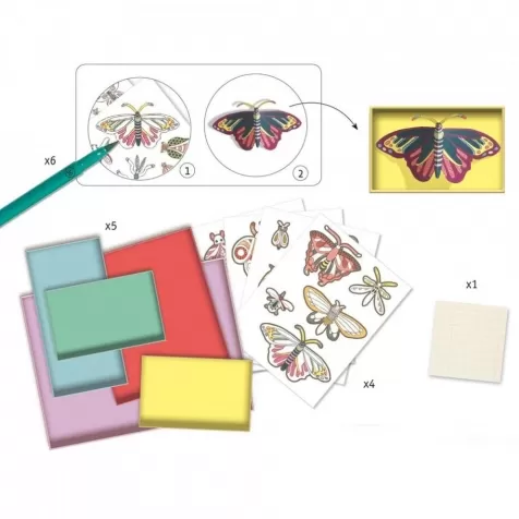 camera delle meraviglie - collezione d'insetti da colorare