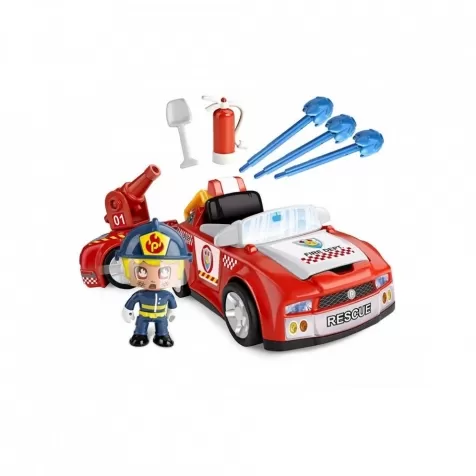 pinypon action - auto dei vigili del fuoco con personaggio e accessori