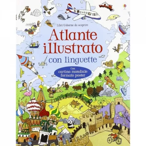 atlante illustrato. ediz. a colori. con carta geografica ripiegata