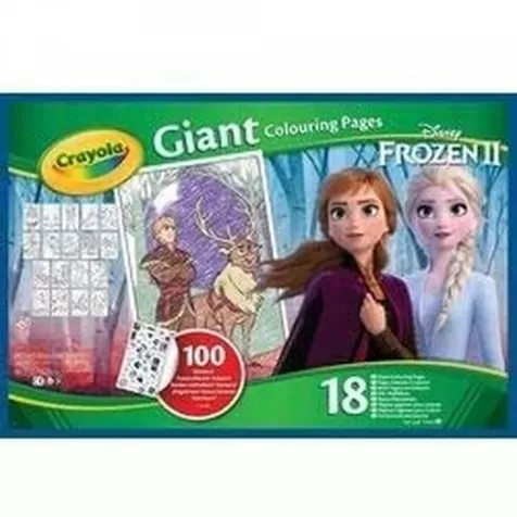 maxi pagine da colorare con adesivi - frozen 2