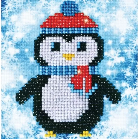 christmas penguin picture - diamond dotz beginner dd2.023