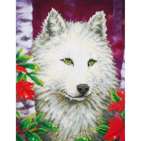 white wolf - diamond dotz intermediate dd7.007 35.5x47.5cm