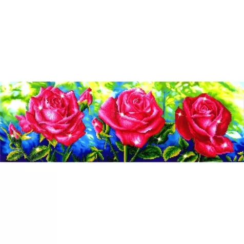 les roses du jardin - diamond dotz intermediate dd9.014 82x27cm