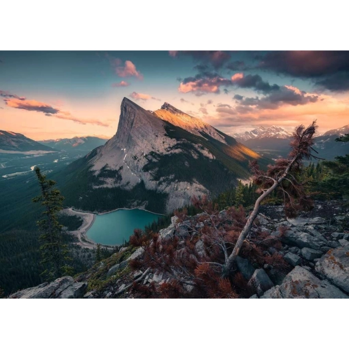 tramonto in montagna - puzzle 1000 pezzi
