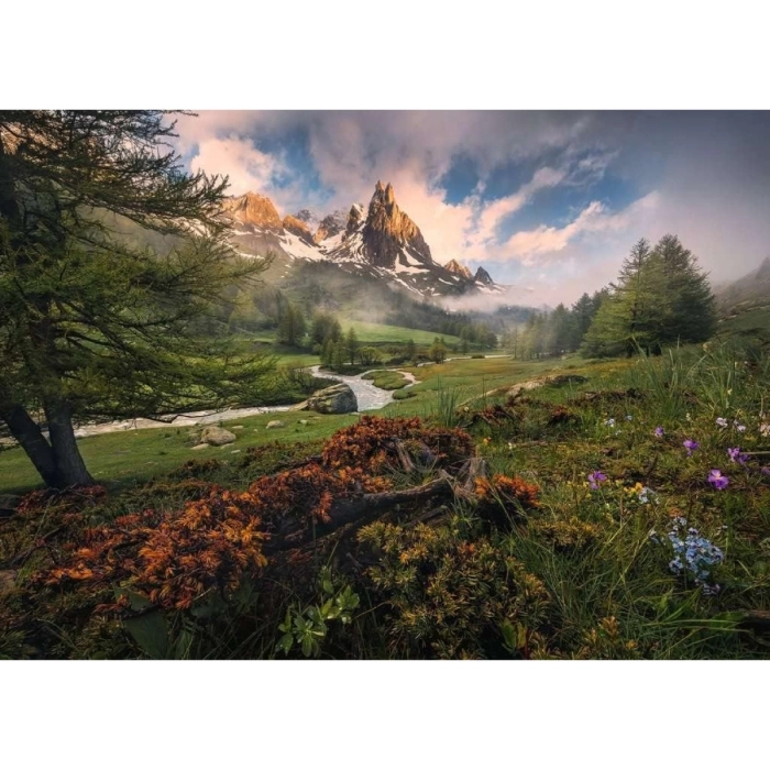 atmosfera pittoresca nella vallee de la claree - alpi francesi - puzzle 1000 pezzi