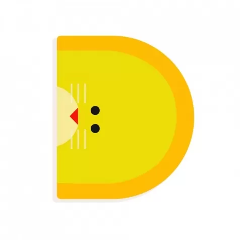 lettera in legno - d