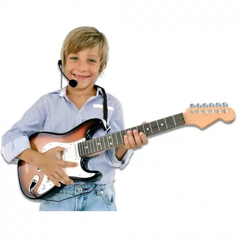 chitarra elettronica con microfono e ingresso audio mp3