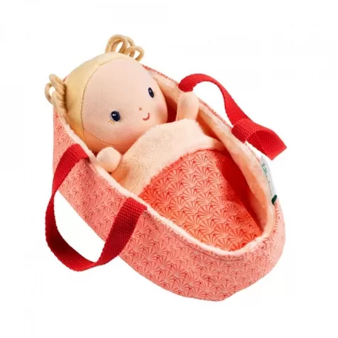 anais bebe - bambola in stoffa con culla