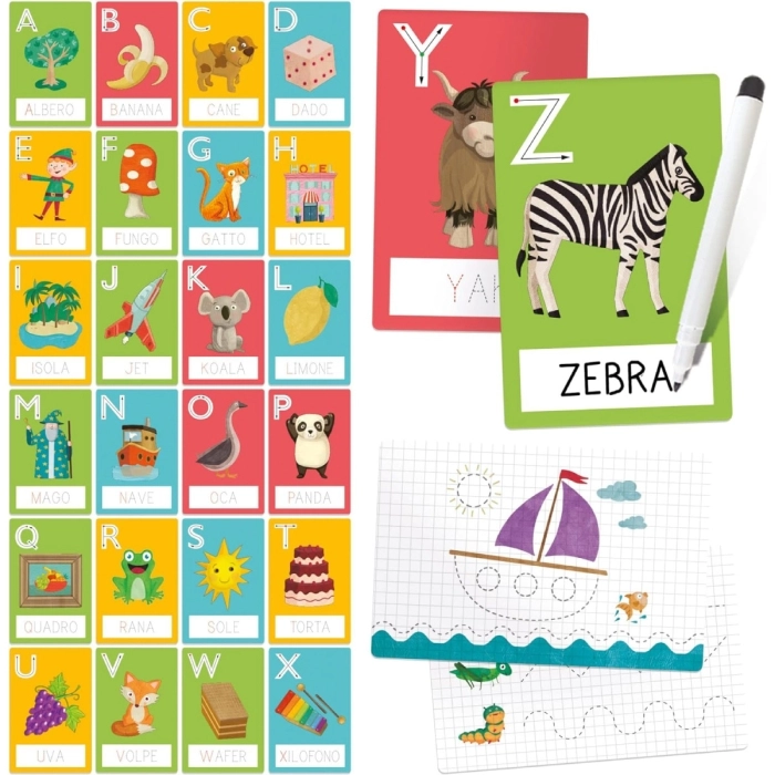 flashcards lavagnette leggo e scrivo