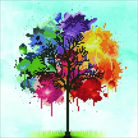 rainbow tree - diamond dotz intermediate 50456 30,48x30,48cm