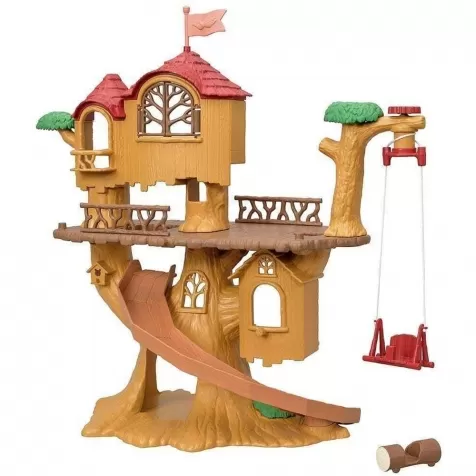 casa sull'albero avventurosa con scivolo e altalena - personaggi esclusi: 2