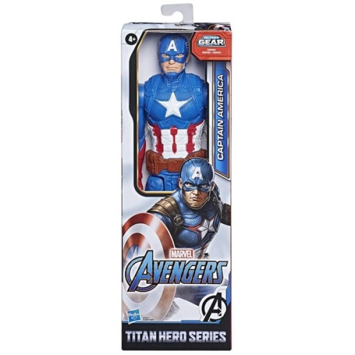 capitan america - avengers titan hero - statua di 30cm - blast gear compatibile