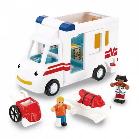 robin's medical rescue - ambulanza con accessori, portello apribile e personaggi