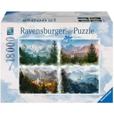 4 stagioni del castello delle fiabe - puzzle 18000 pezzi