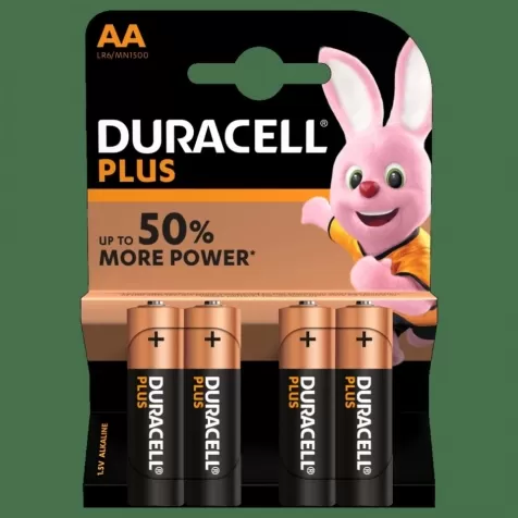duracell plus - blister 4 batterie alcaline stilo aa