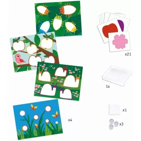 dipingere con le biglie - natura multicolore