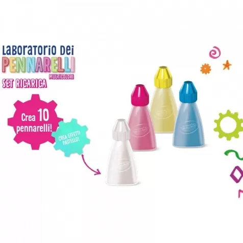 laboratorio di pennarelli multicolori - set ricarica