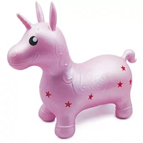 unicorno salterino rosa - gonfiabile per saltare da equilibrio