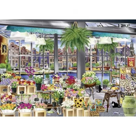 amsterdam flower market - puzzle 1000 pezzi