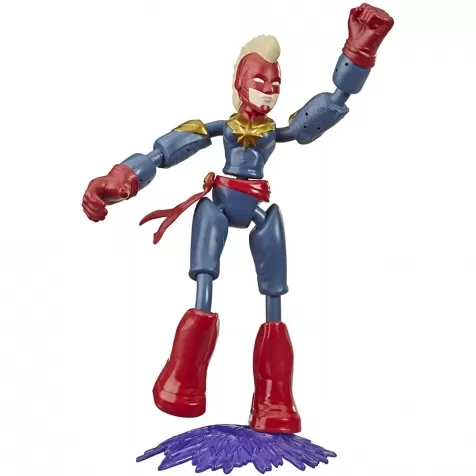captain marvel - personaggio bendy 15cm bend and flex
