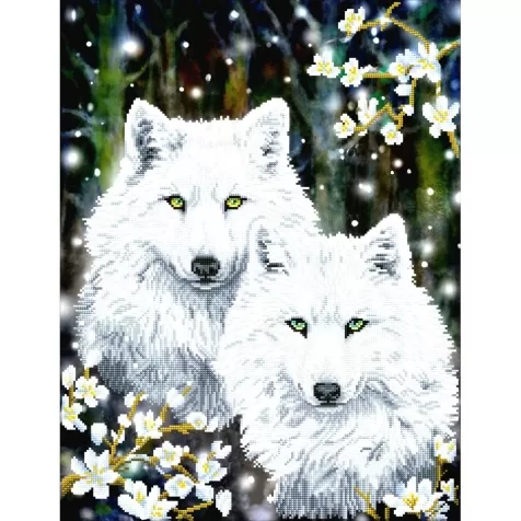 winter wolves - diamond dotz intermediate dd12.047 51x66cm