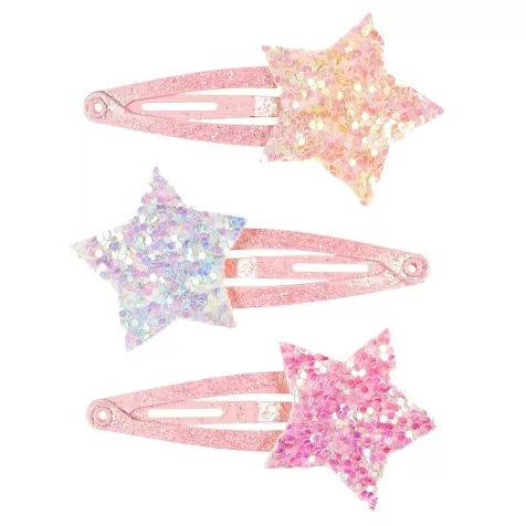 hair clips lyse, glitter star