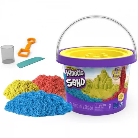 kinetic sand - secchiello con 3 colori 2,72 kg