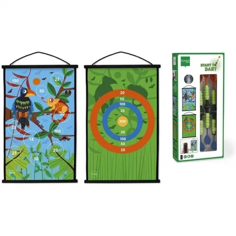 freccette a ventosa e bersaglio 38x60 - star to dart jungla