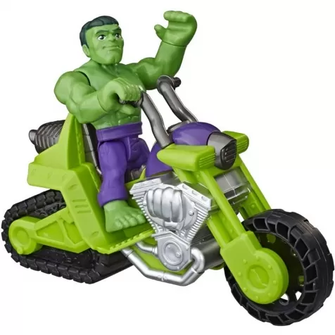 marvel super hero adventures - hulk con moto mini mighties