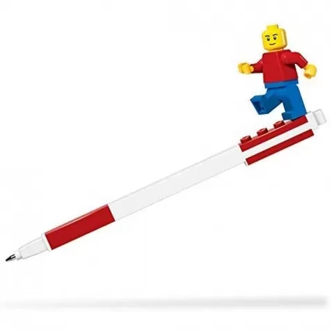 penna gel rossa piu minifigure