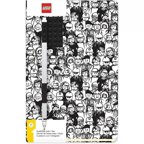 notebook mattoncino nero 4x6 piu penna gel nera
