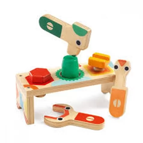 bricolou - banco da lavoro in legno con attrezzi