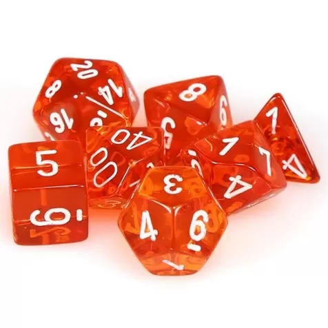 CHESSEX NERO & ROSSO CON ORO GEMINI DADI sette pezzi Set 