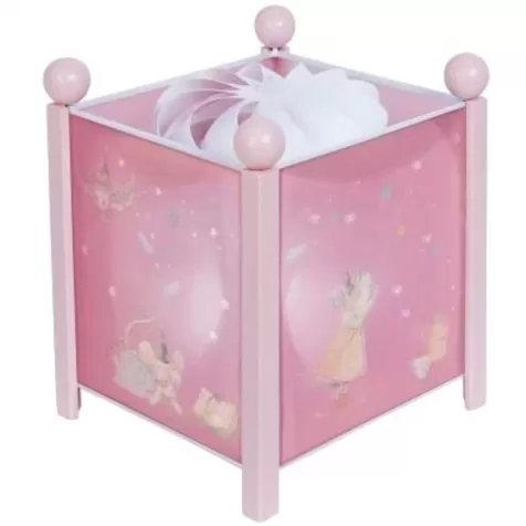 lanterna magica rosa - proiettore, gira, carillon - il etait une fois