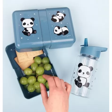 panda - contenitore porta pranzo da decorare con adesivi