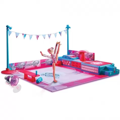 team gem le magiche ginnaste - playset volteggio con pedana e luna ginnasta esclusiva